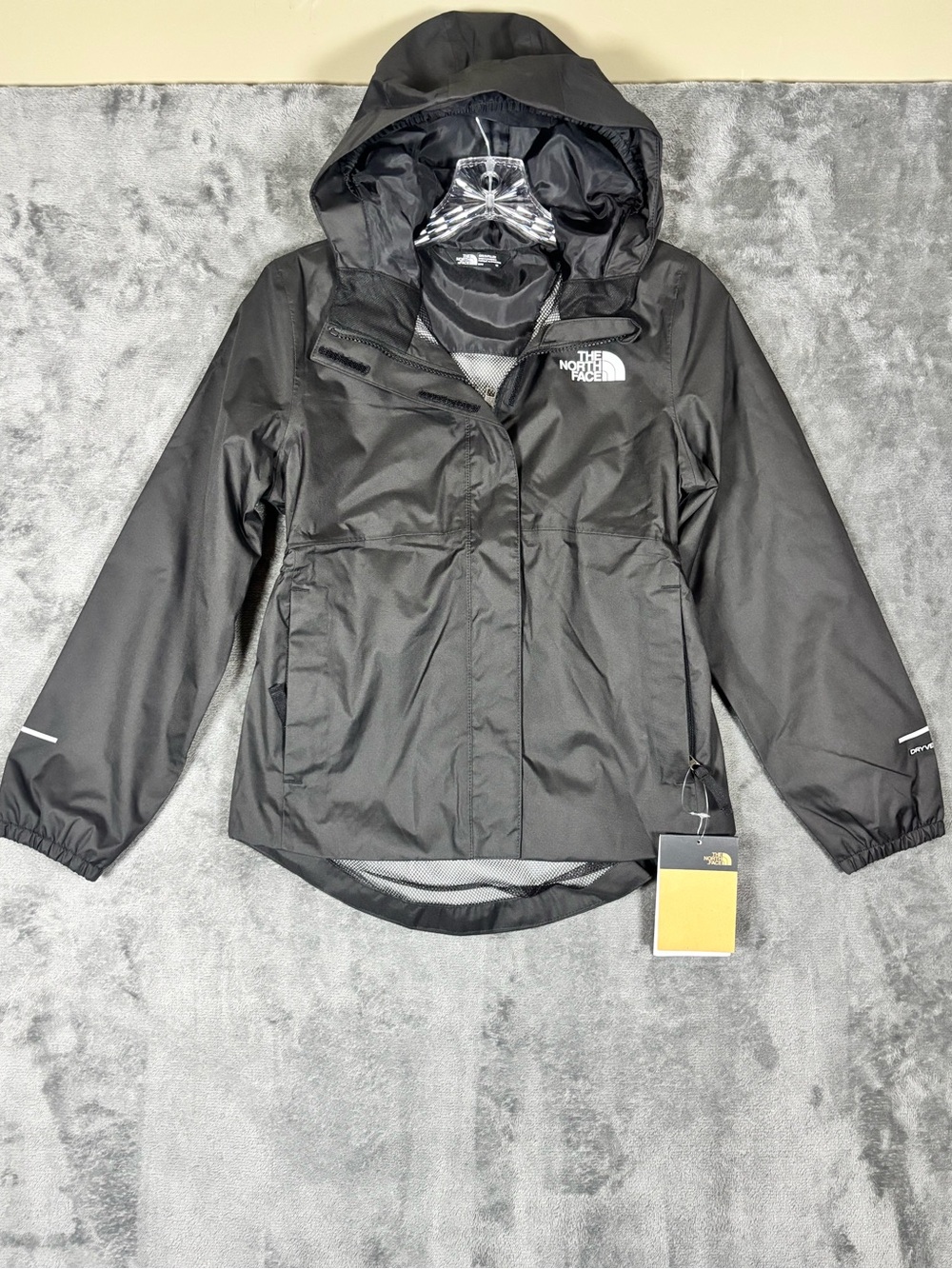 NWT The North Face Girls Antora Rain Jacket Size 12 Black